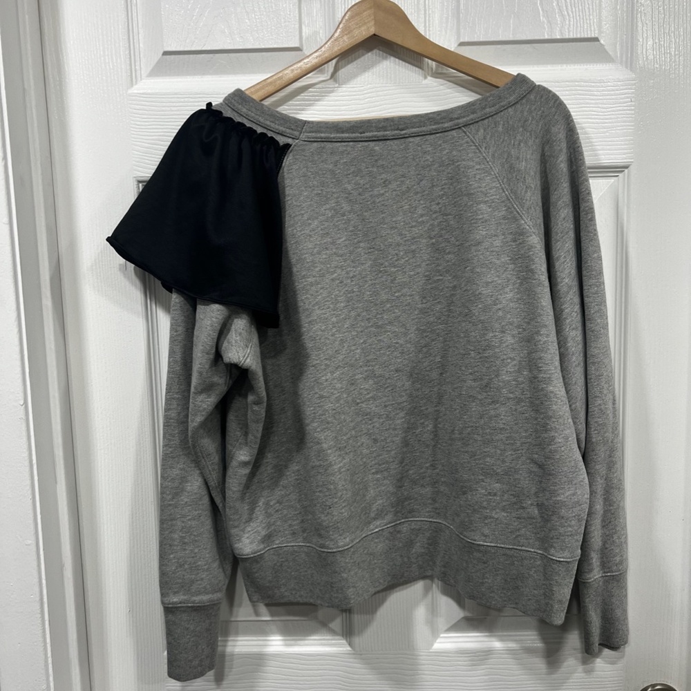 J. Crew Asymmetrical Ruffle Sweatshirt - Picture 2 of 5